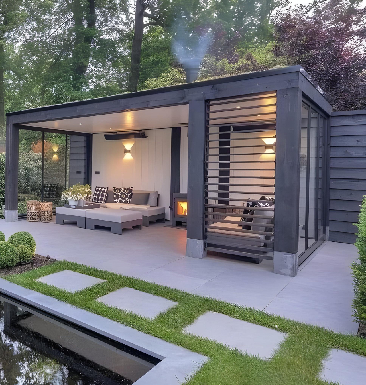 Luxury outdoor pergola installation